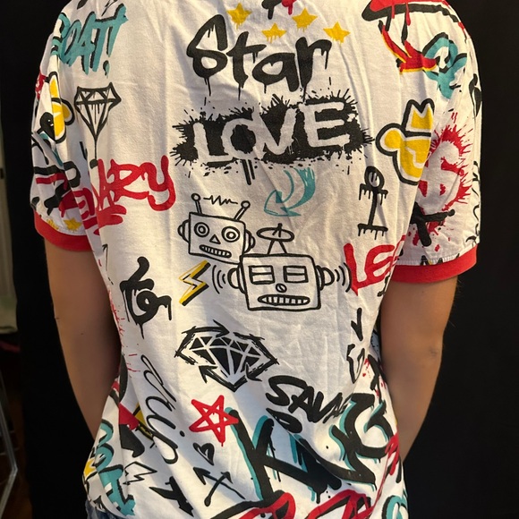 Phat Farm Graffiti Tee - Red, Black, Blue, Yellow - Picture 2 of 3